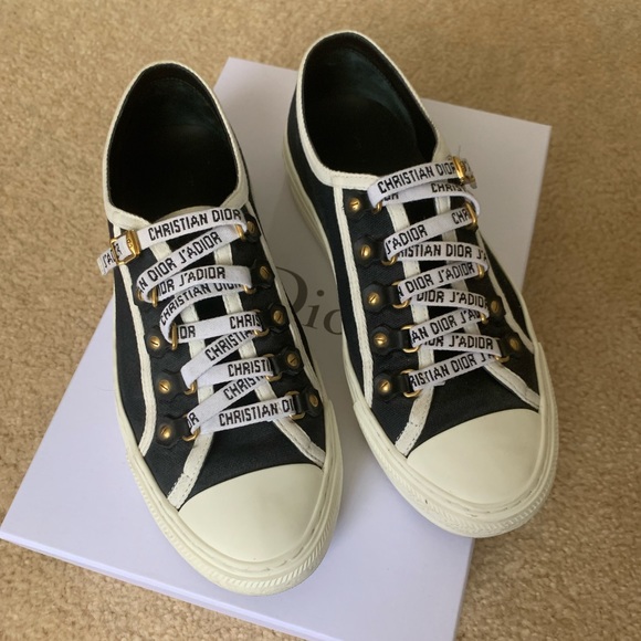 Dior | Shoes | Dior 0 Auth Walkndior Sneakers Black Cotton Canvas